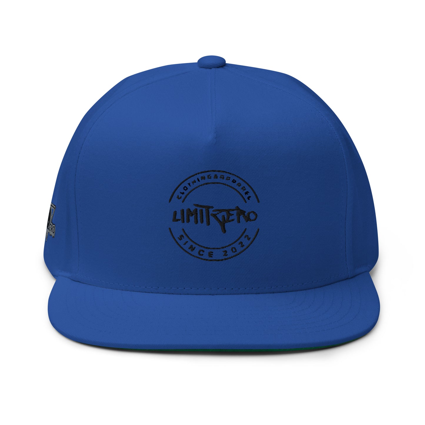 LimitZero LimitedEdition Embroided Logo V3 Blue FlatCap (Green undervisor)