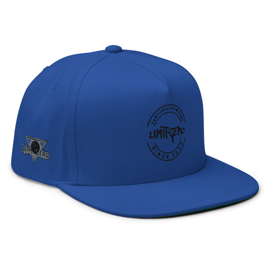 LimitZero LimitedEdition Embroided Logo V3 Blue FlatCap (Green undervisor)