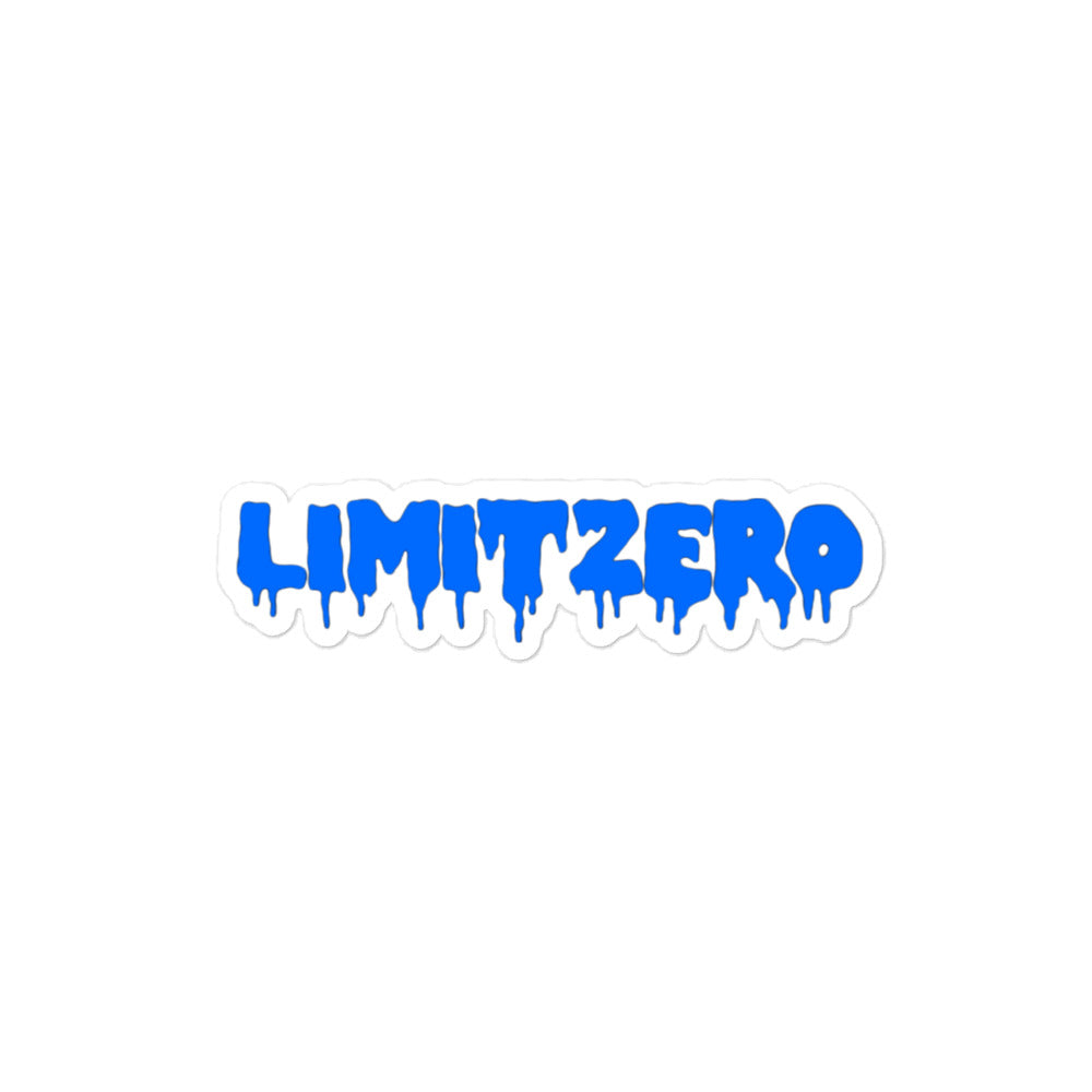 LimitZero Blue Drip Logo Bubble-free sticker