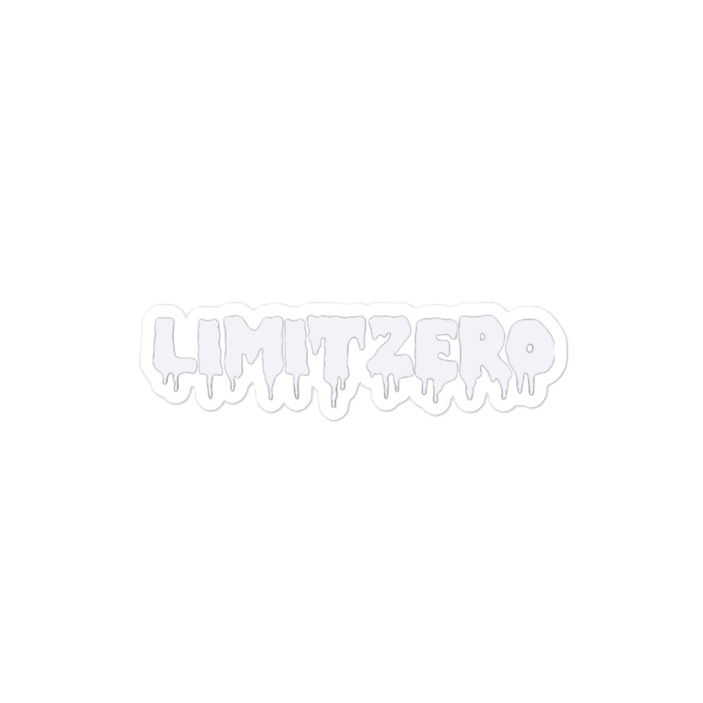 LimitZero White Drip Logo Bubble-free sticker