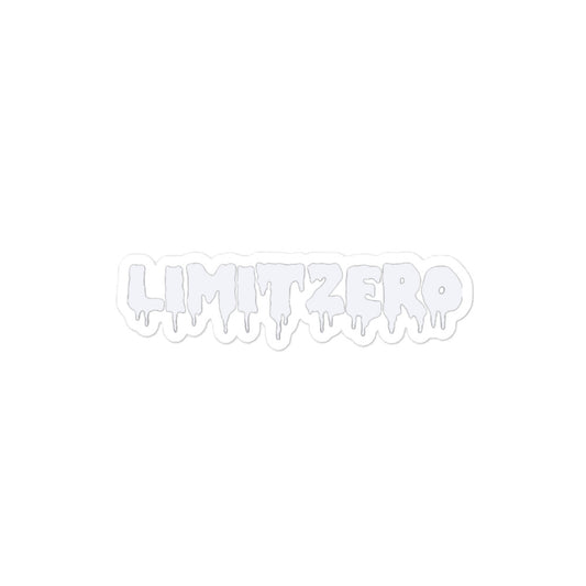 LimitZero White Drip Logo Bubble-free sticker