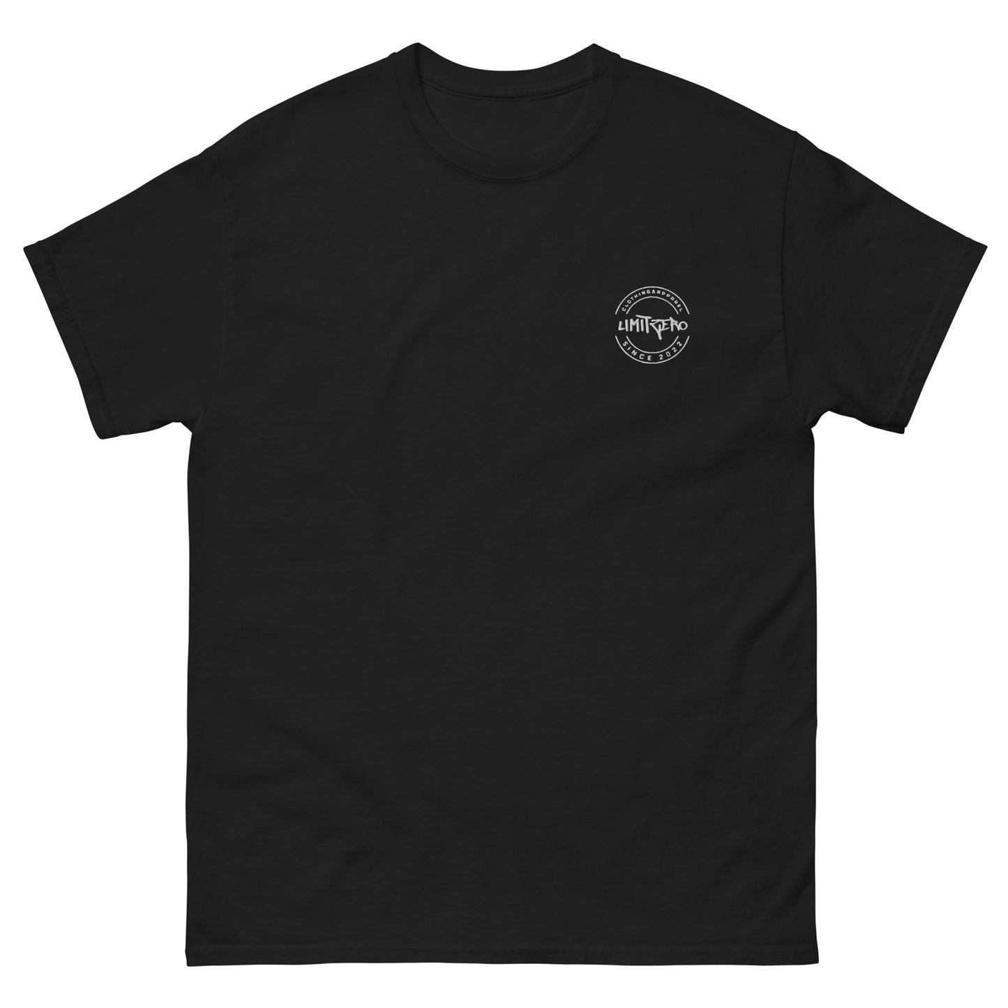 LimitZero Embroided Formal White Logo V3 Men's classic tee