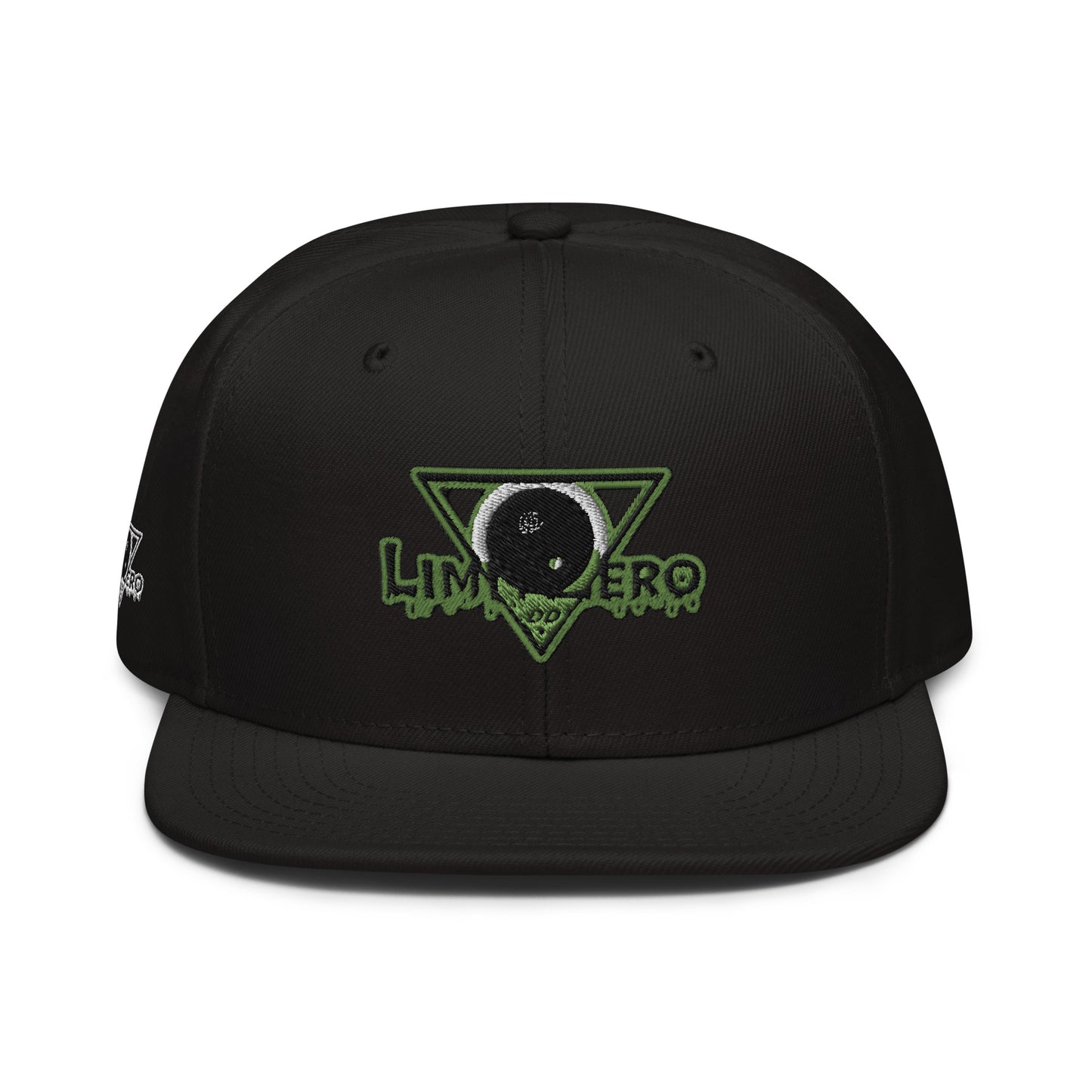 LimitZero LimitedEdition Embroided Lime Green Logo FlatCap (Grey Visor)