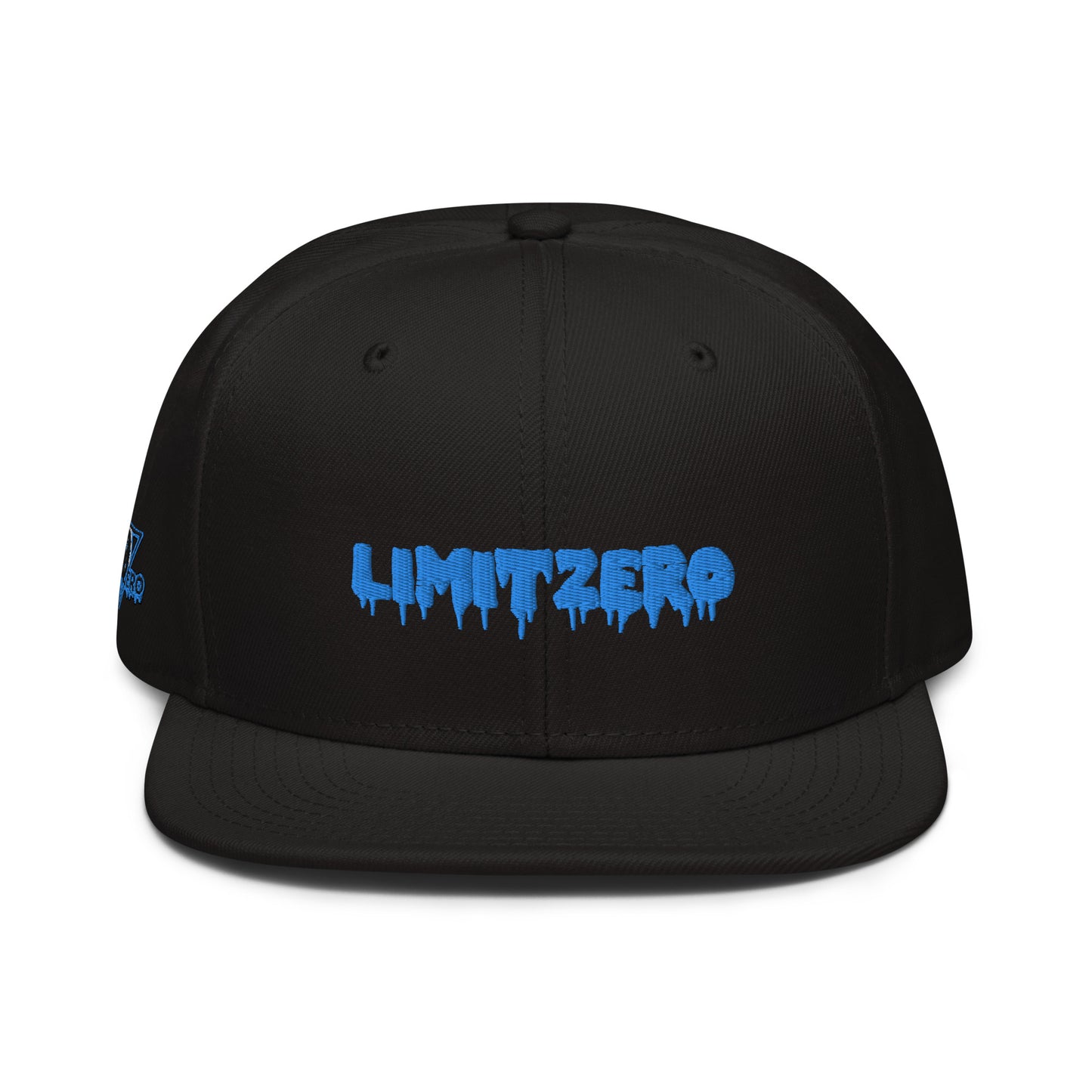 LimitZero Embroided Blue Drip Logo FlatCap