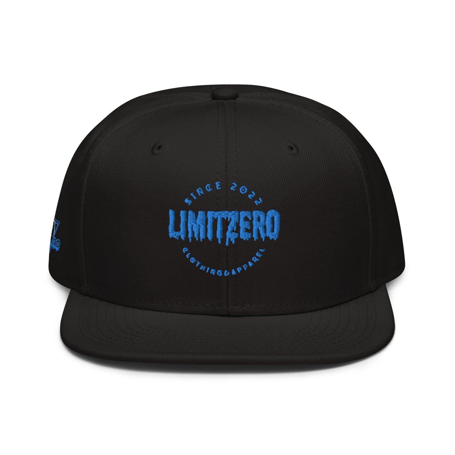 LimitZero Embroided Blue Creep Drip Logo FlatCap