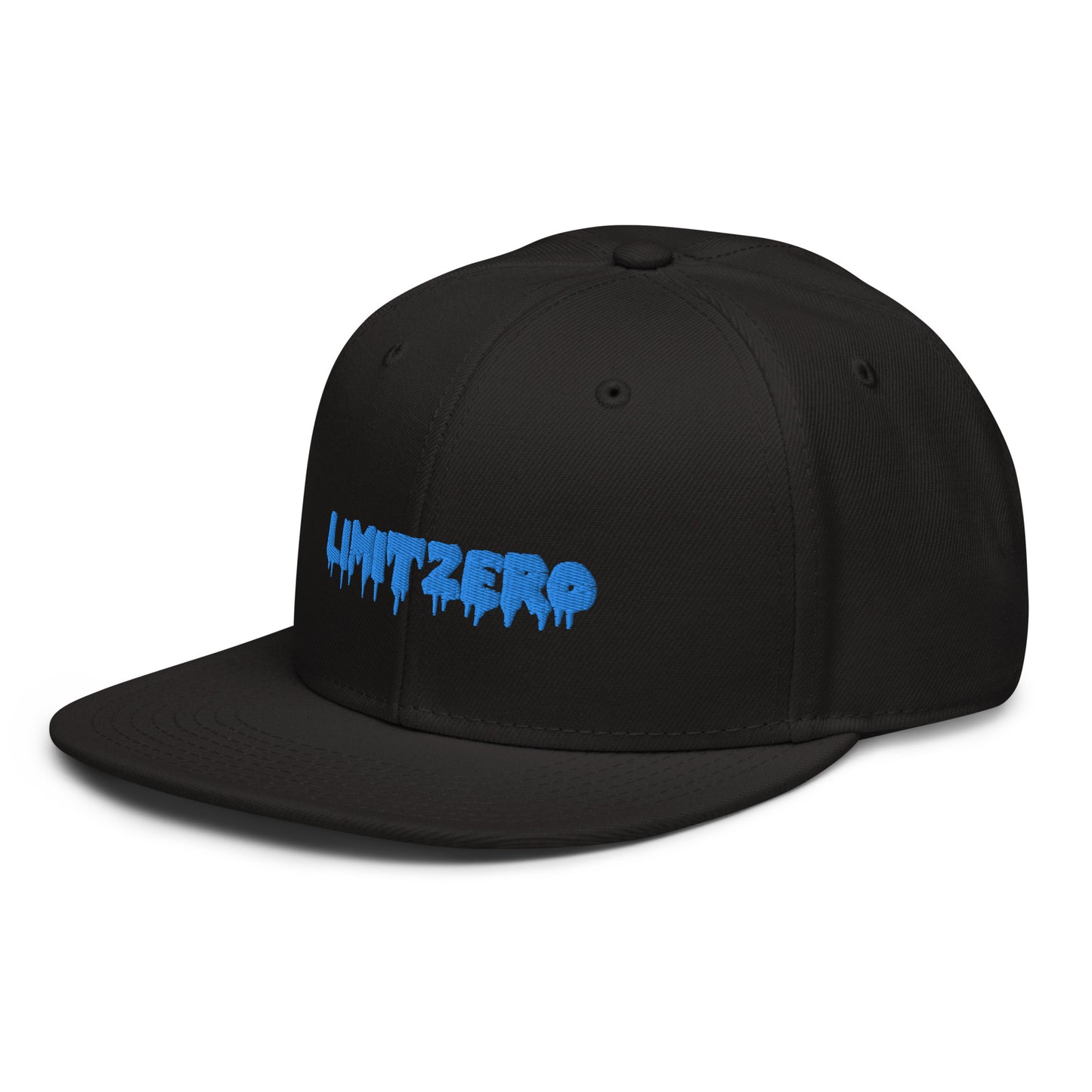 LimitZero Embroided Blue Drip Logo FlatCap