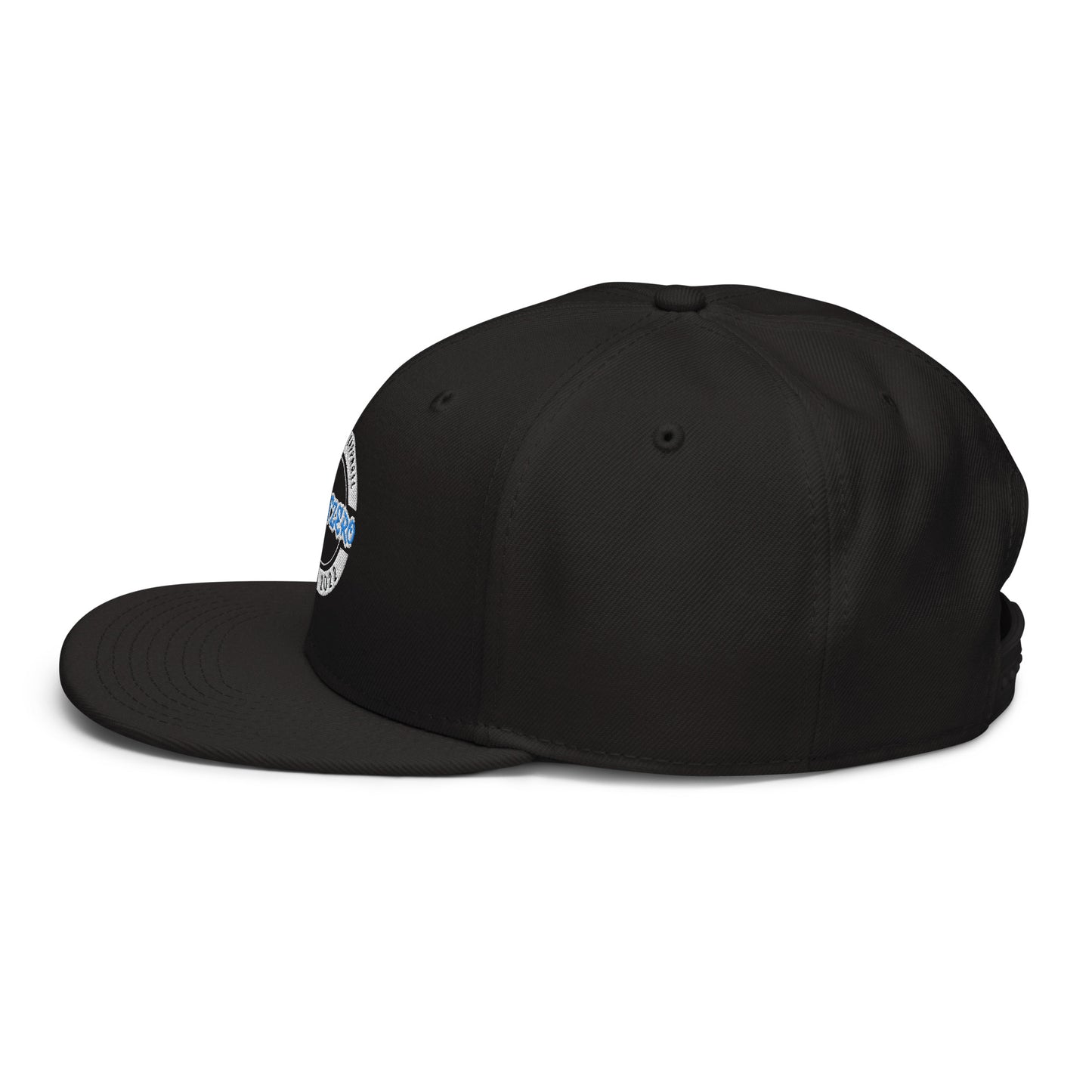 LimitZero LimitedEdition Embroided Black/White/Blue Logo V2 FlatCap