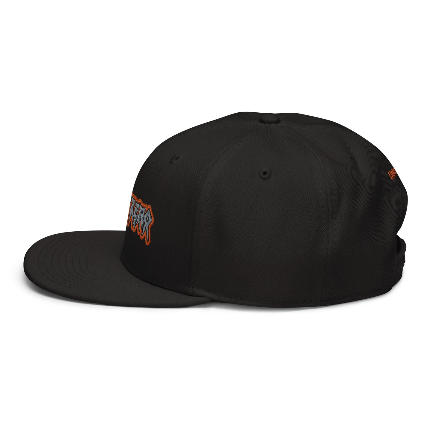 LimitZero Embroided Orange Lightning FlatCap