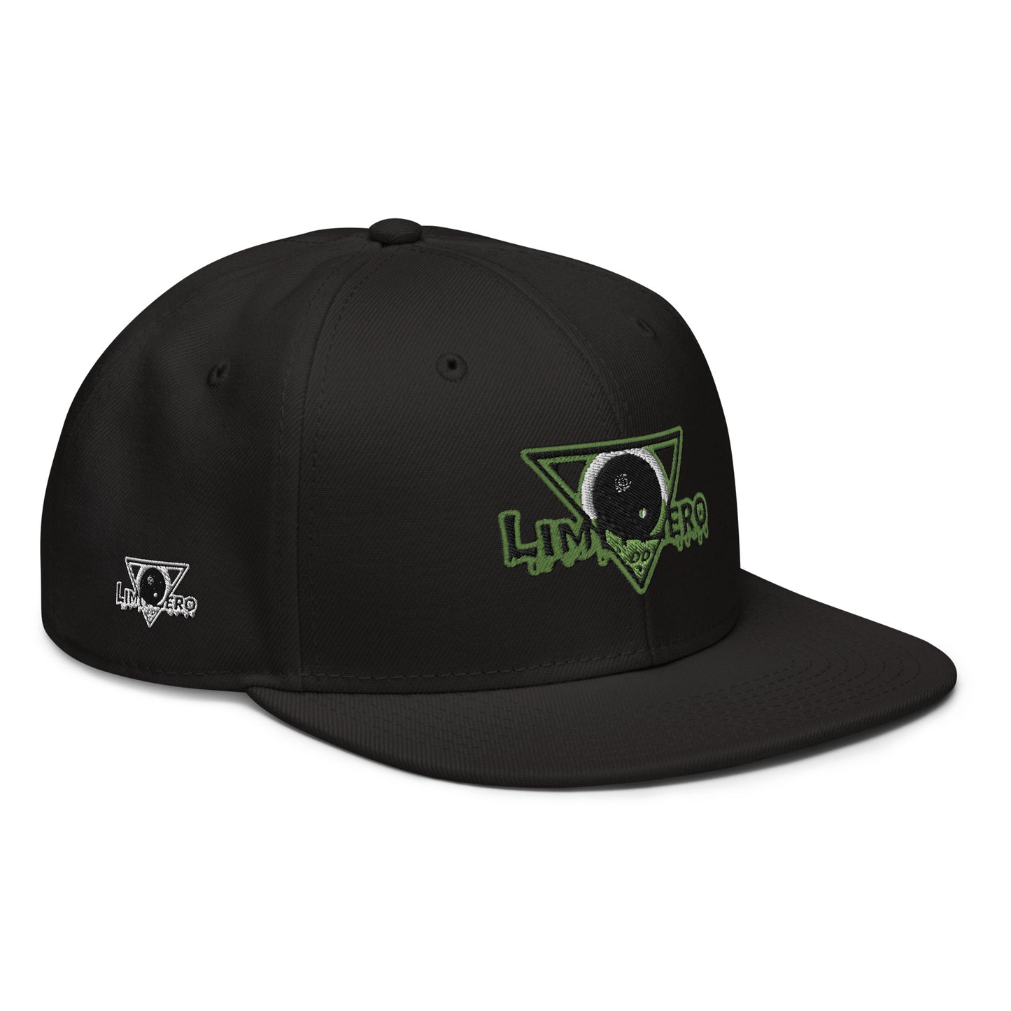 LimitZero LimitedEdition Embroided Lime Green Logo FlatCap (Grey Visor)