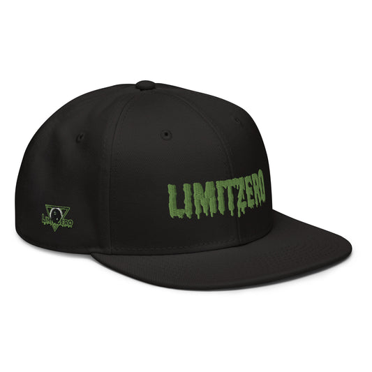 LimitZero LimitedEdition Embroided Green Slime Logo FlatCap