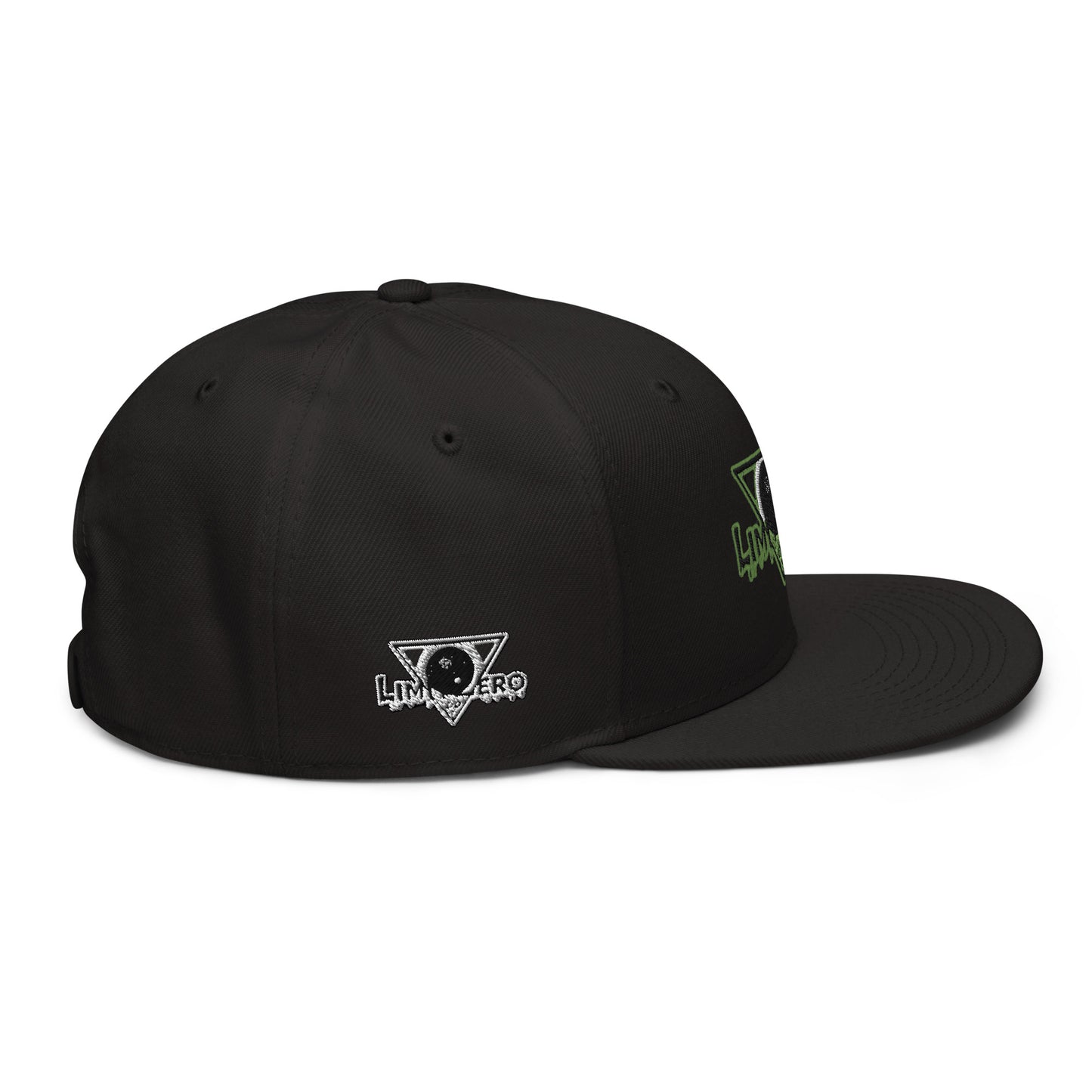 LimitZero LimitedEdition Embroided Lime Green Logo FlatCap (Grey Visor)