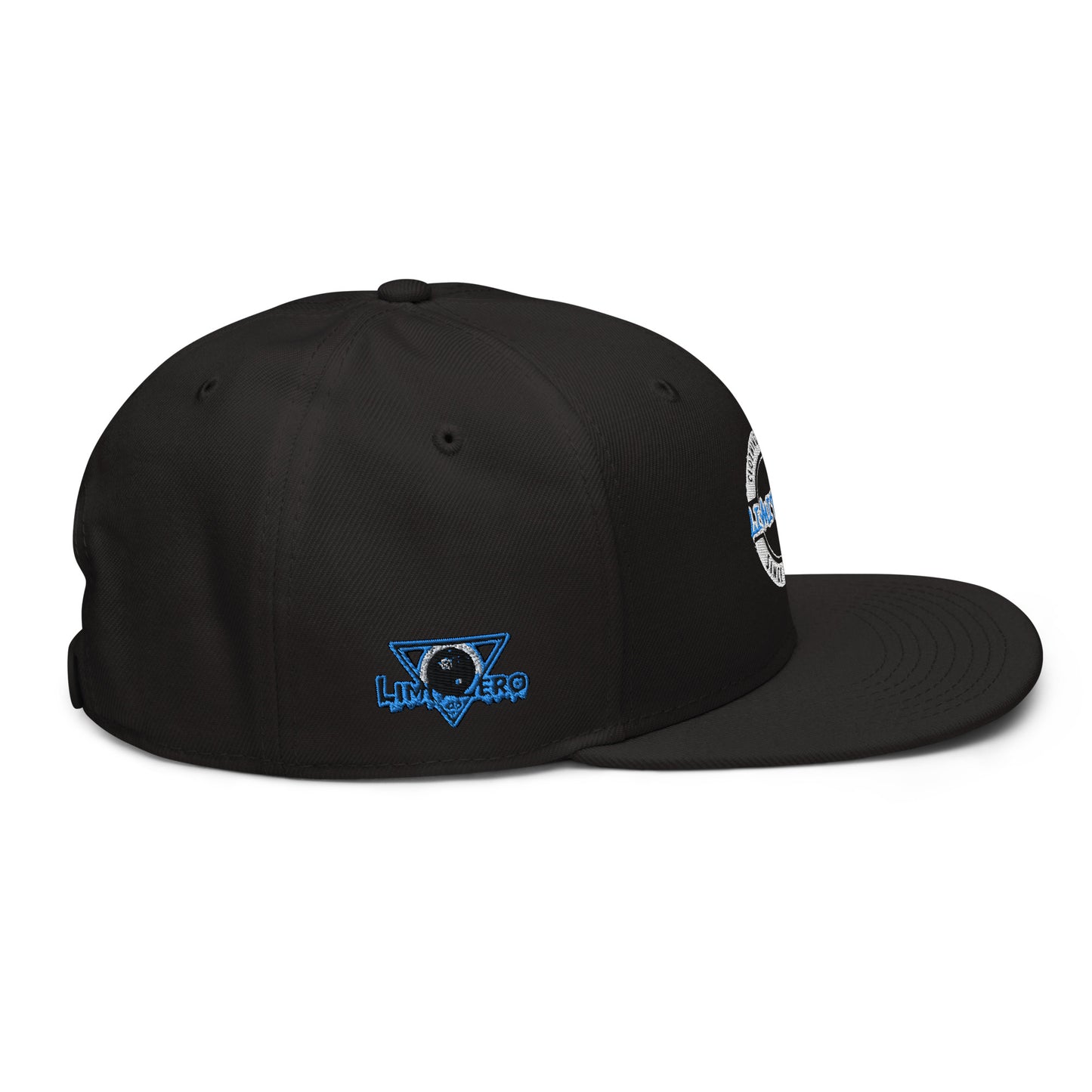 LimitZero LimitedEdition Embroided Black/White/Blue Logo V2 FlatCap