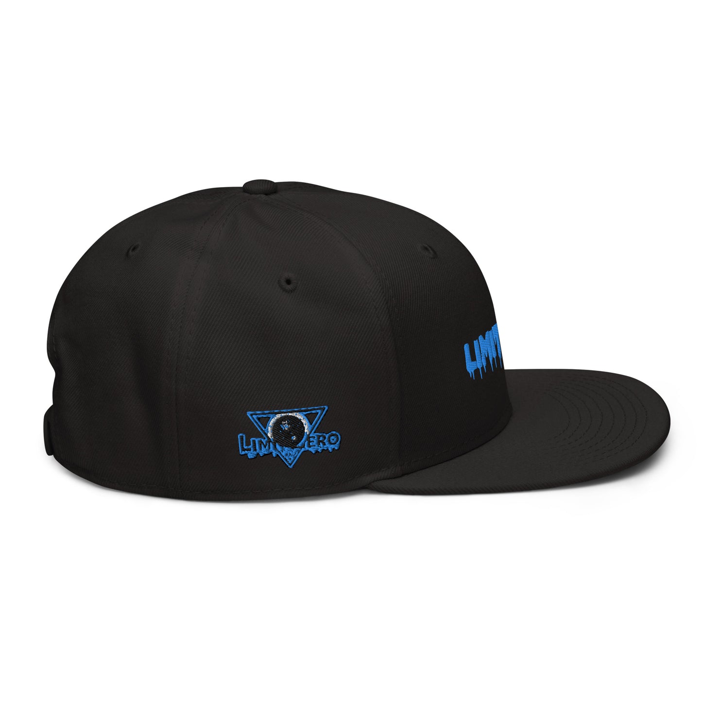 LimitZero Embroided Blue Drip Logo FlatCap