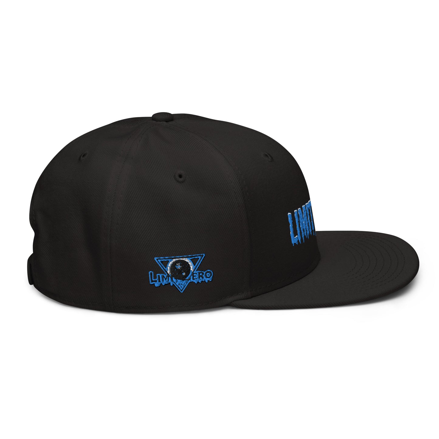 LimitZero LimitedEdition Embroided Blue Slime Drip Logo FlatCap