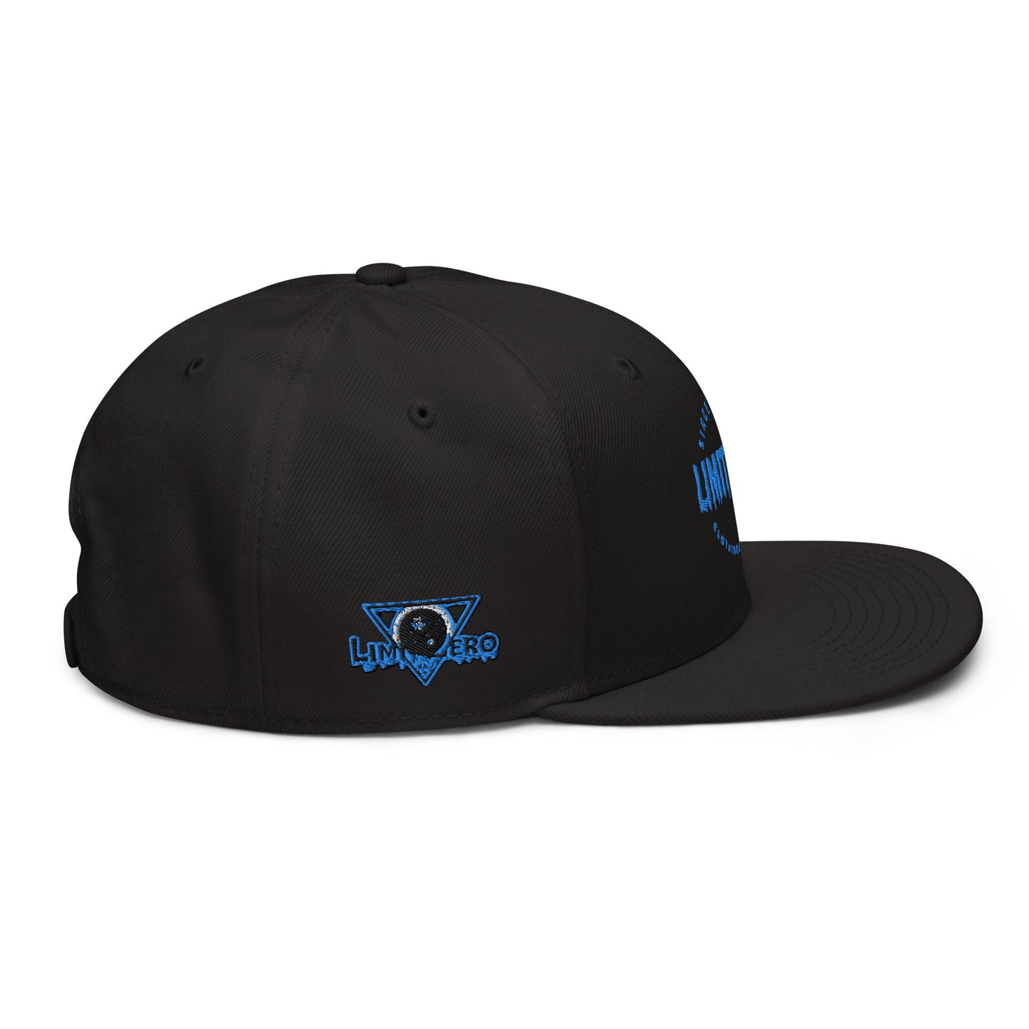 LimitZero Embroided Blue Creep Drip Logo FlatCap