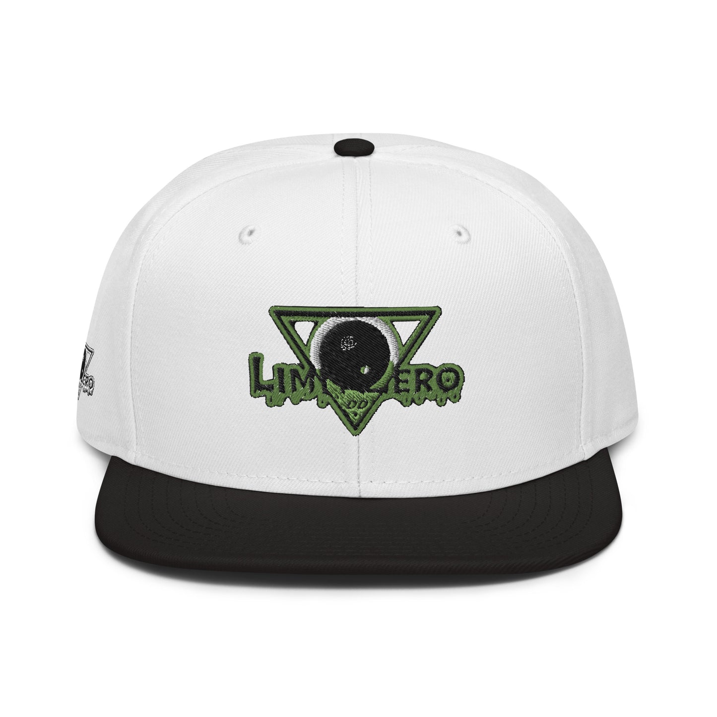 LimitZero LimitedEdition Embroided Lime Green Logo FlatCap (Grey Visor)