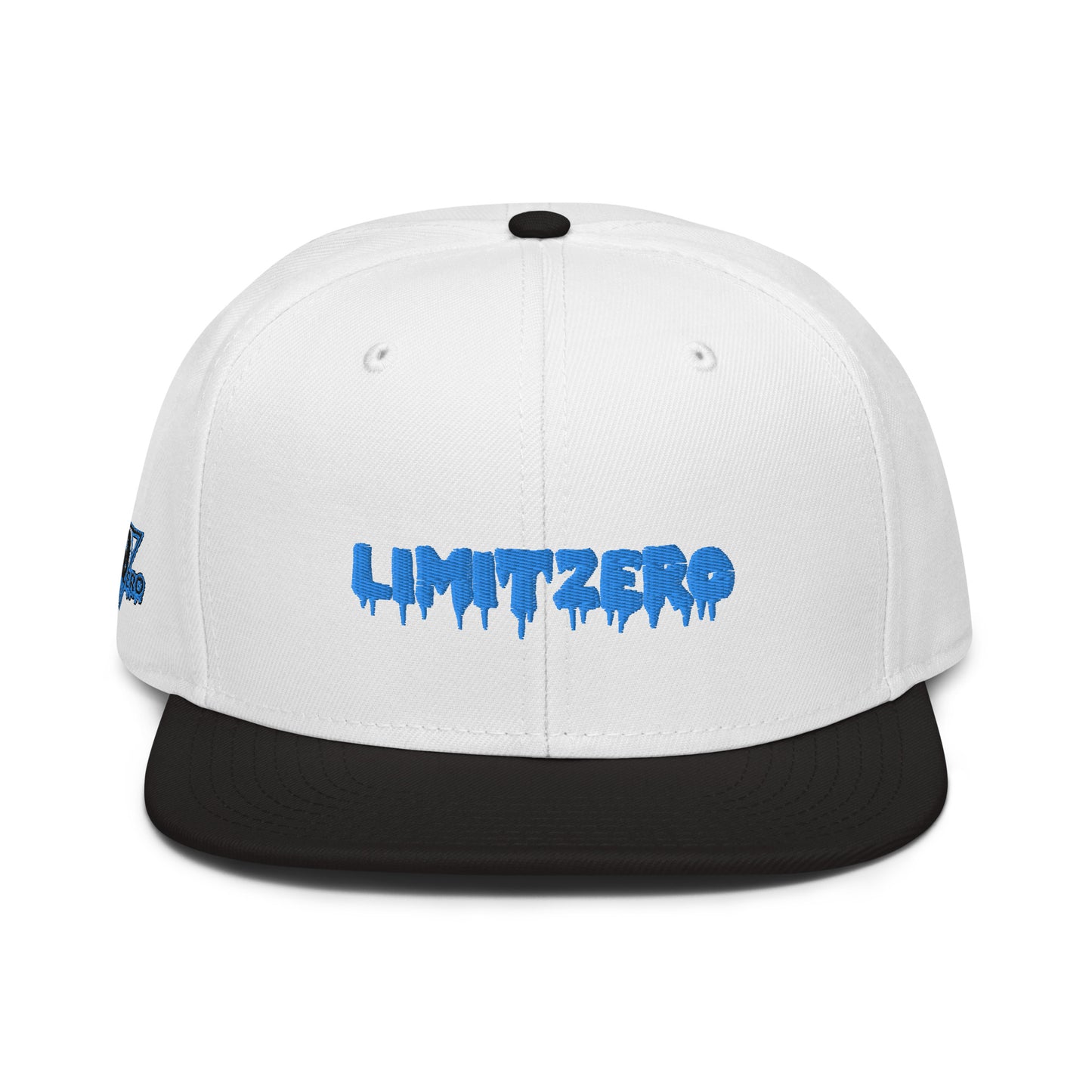 LimitZero Embroided Blue Drip Logo FlatCap