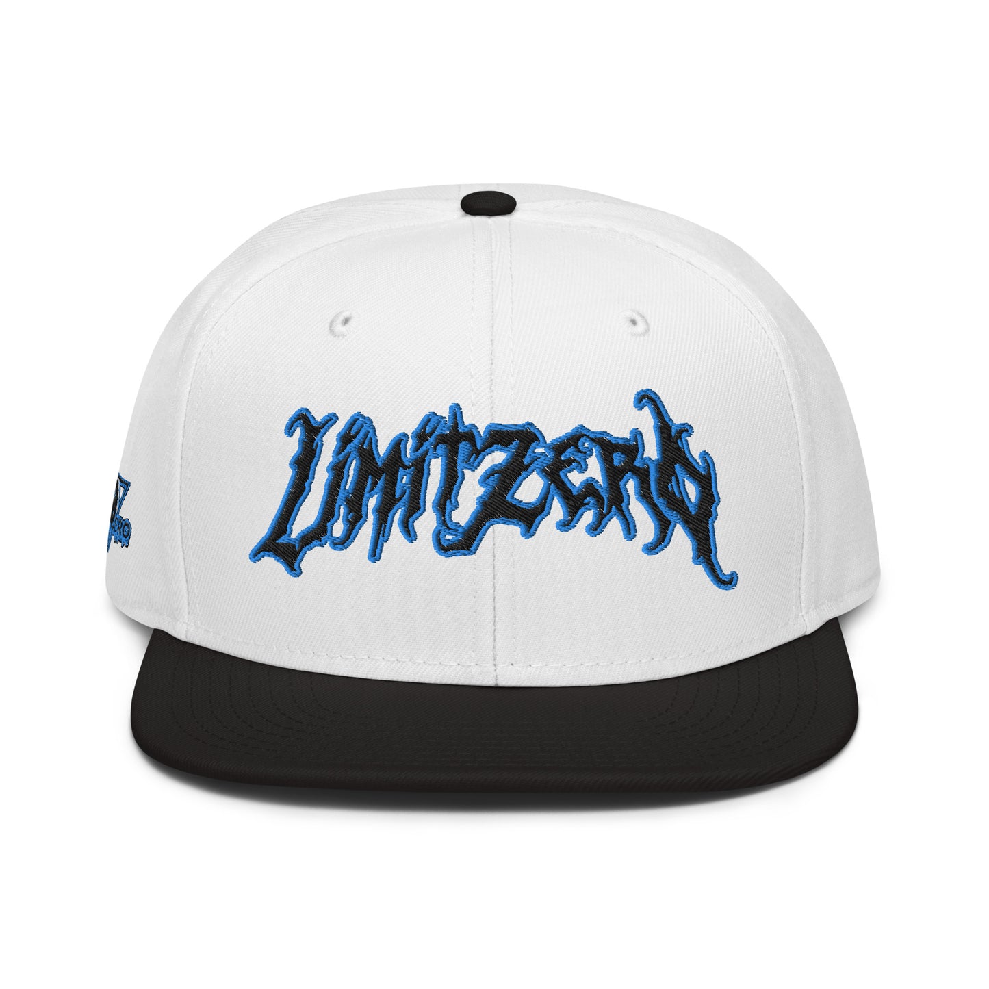 LimitZero Embroided White B-Metal2 FlatCap