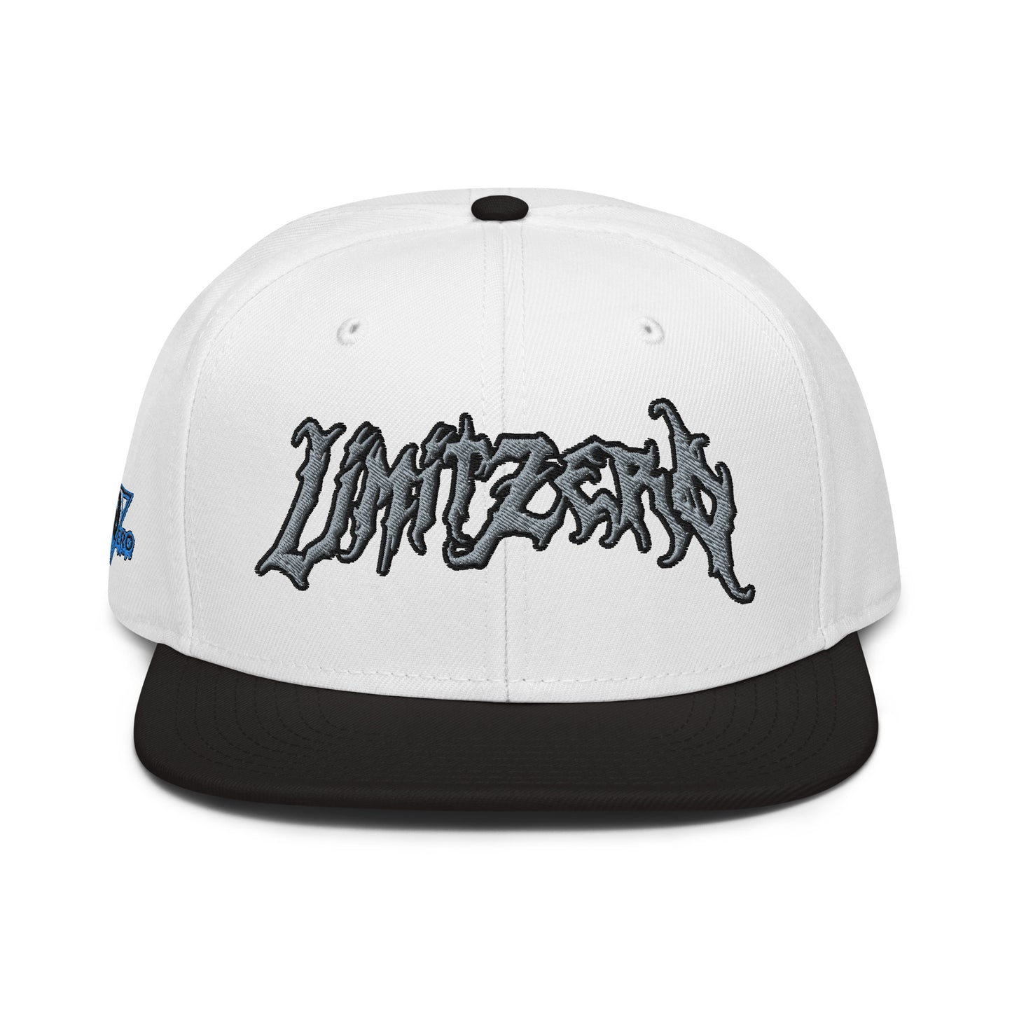 LimitZero Embroided White B-Metal2 FlatCap