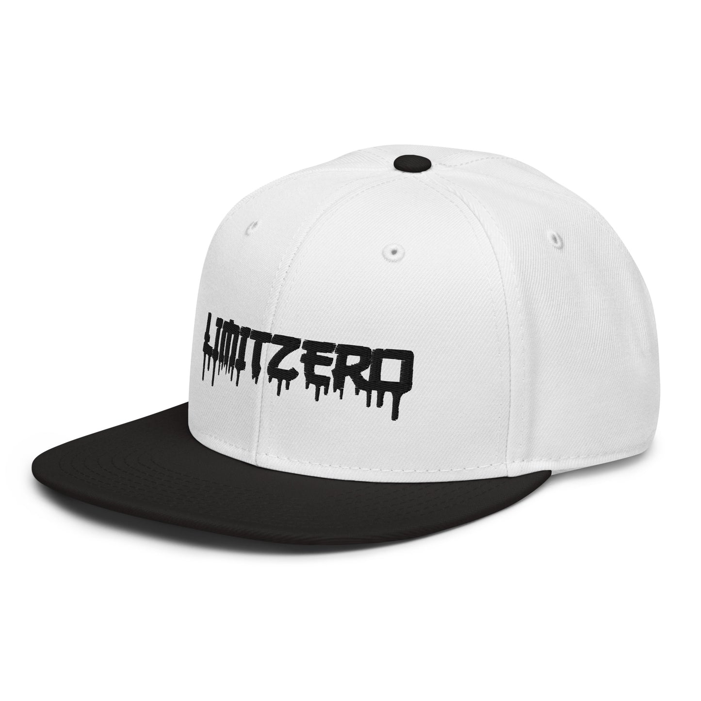 LimitZero Embroided White JapanDrip FlatCap