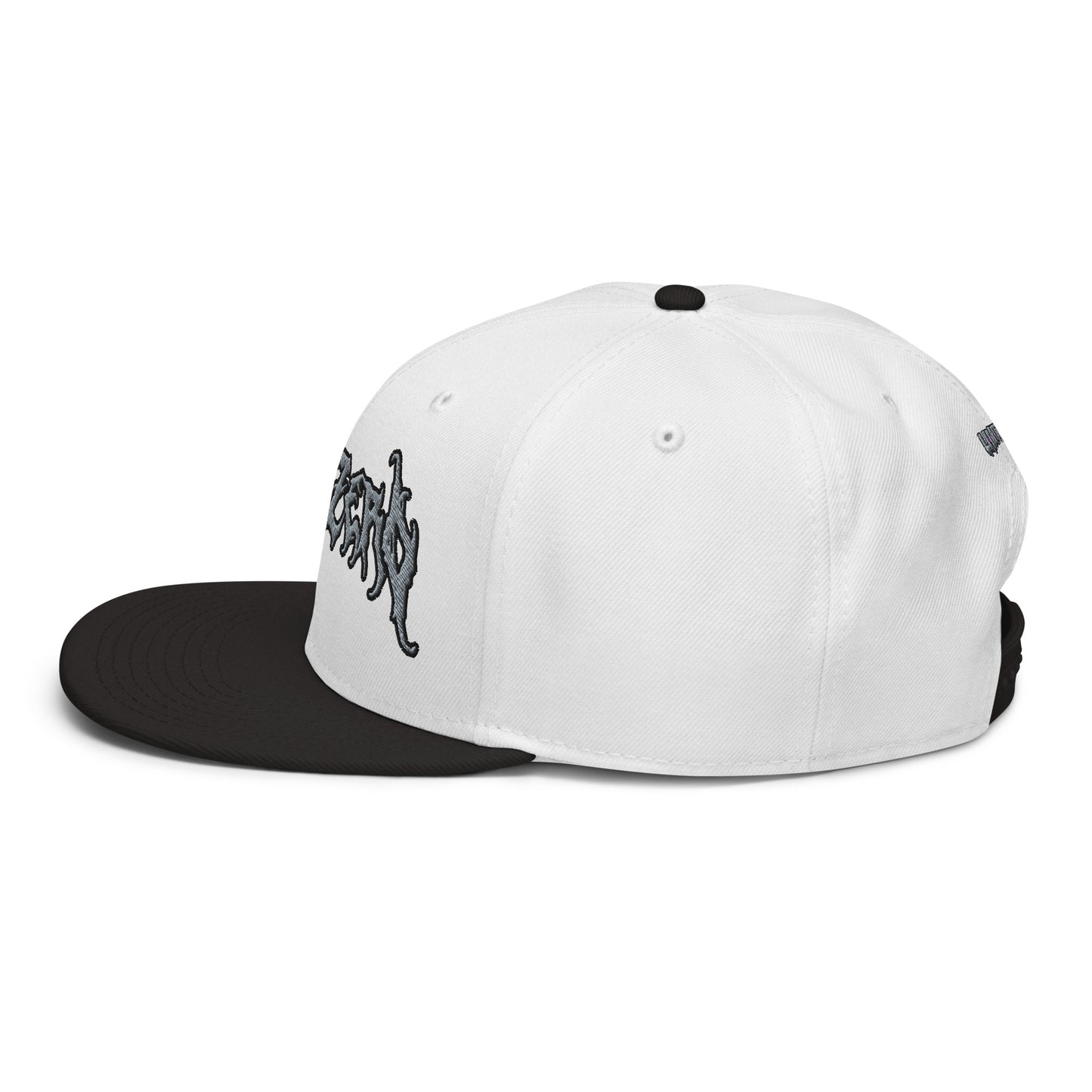 LimitZero Embroided White B-Metal2 FlatCap