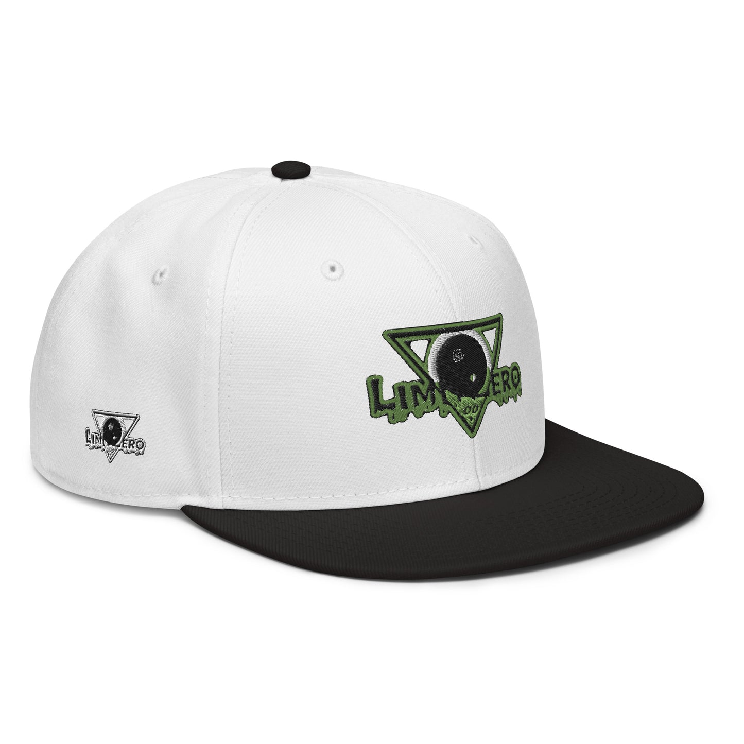 LimitZero LimitedEdition Embroided Lime Green Logo FlatCap (Grey Visor)