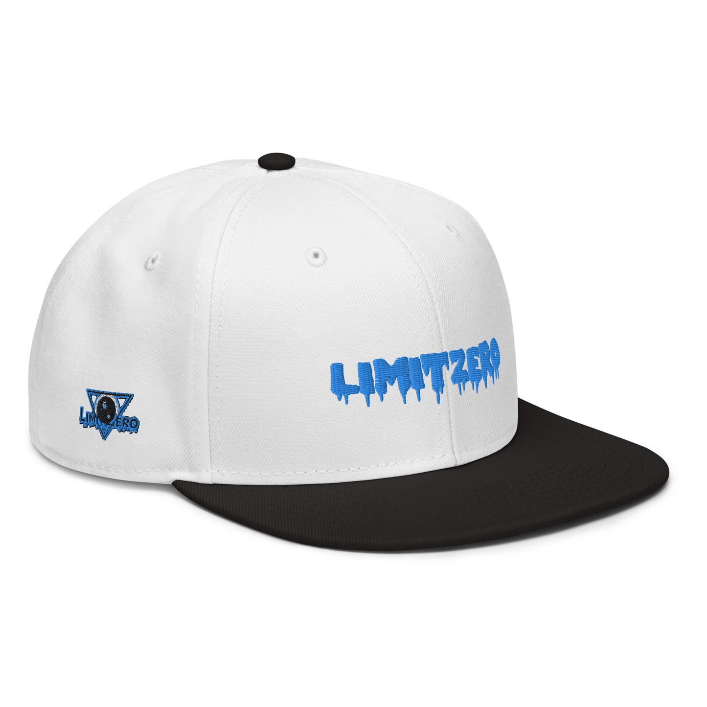 LimitZero Embroided Blue Drip Logo FlatCap