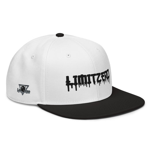 LimitZero Embroided White JapanDrip FlatCap