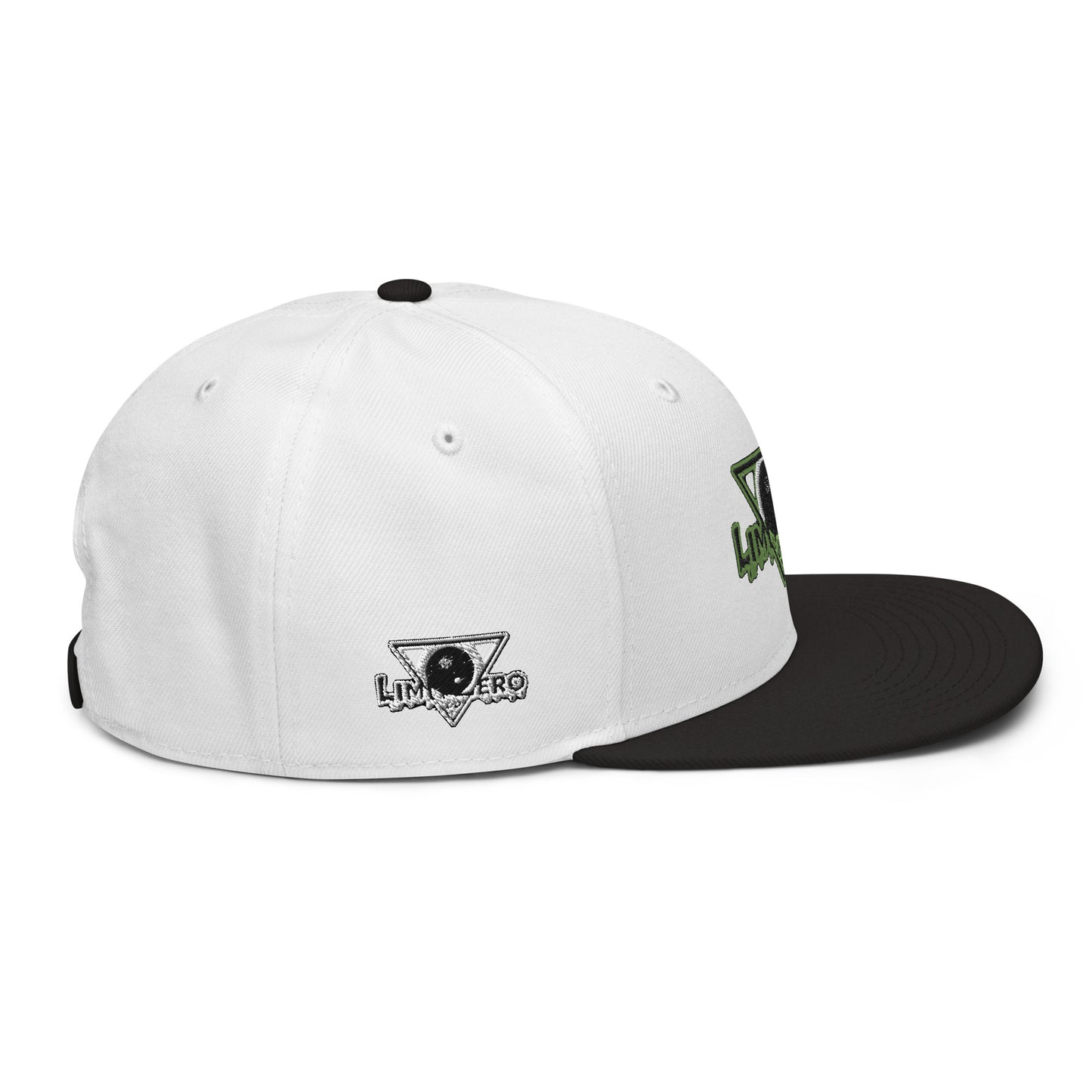 LimitZero LimitedEdition Embroided Lime Green Logo FlatCap (Grey Visor)