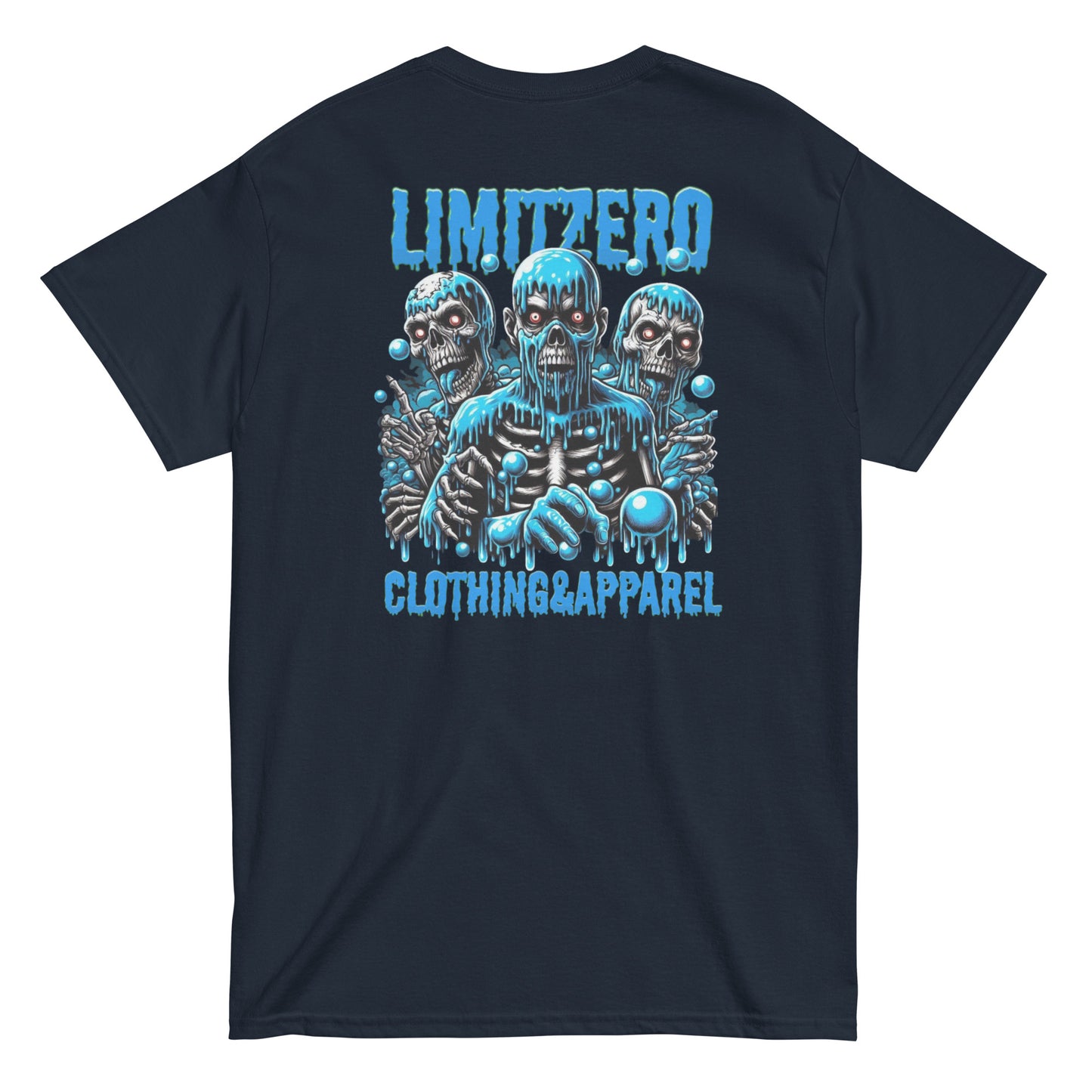 LimitZero Embroided Blue Cr33p Zombie T