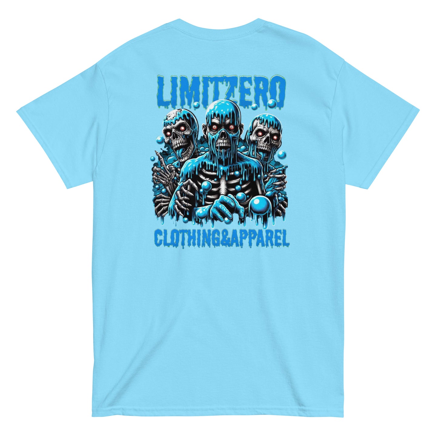 LimitZero Embroided Blue Cr33p Zombie T