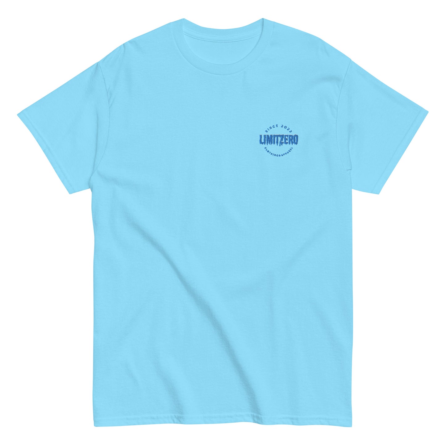 LimitZero Embroided Blue Cr33p Zombie T