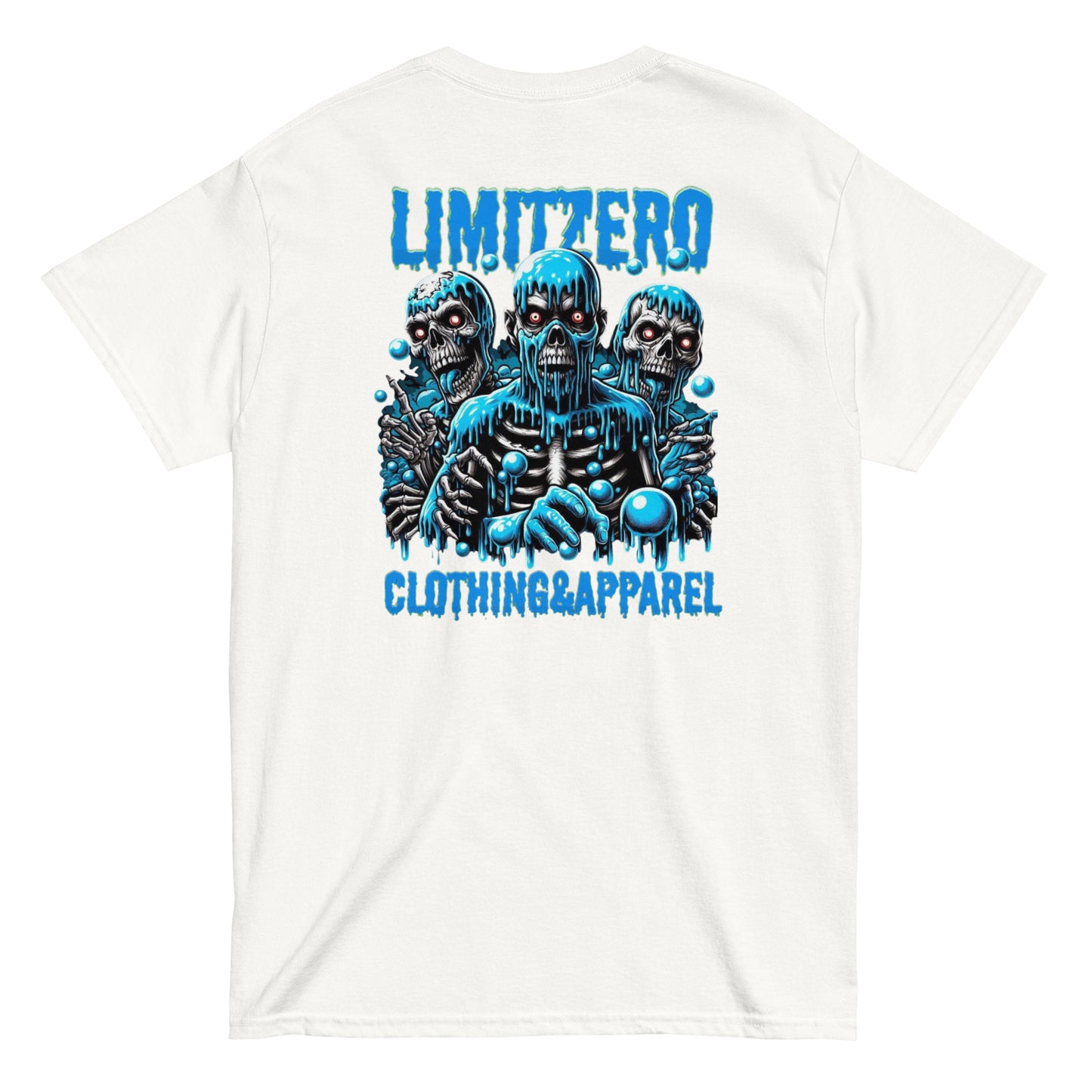 LimitZero Embroided Blue Cr33p Zombie T