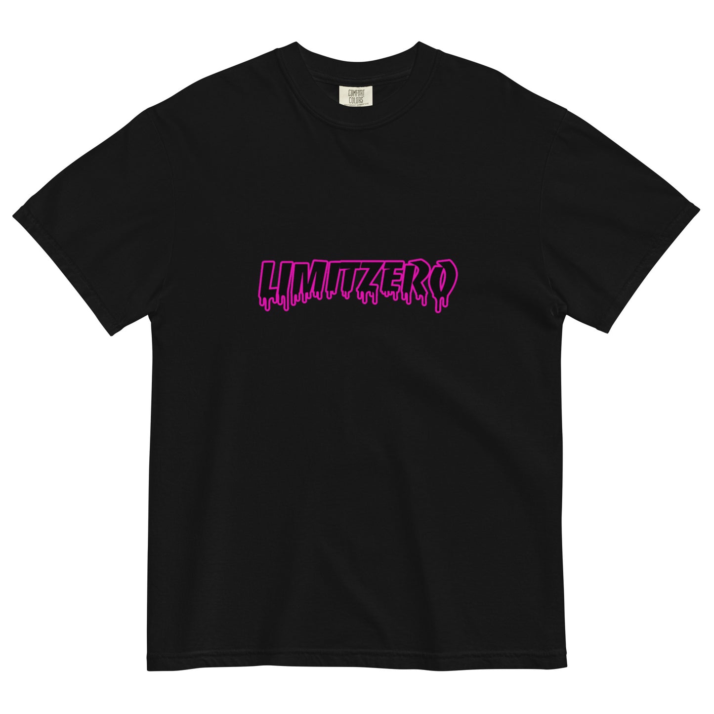 LimitZero Pink Curved Drip Logo Tee