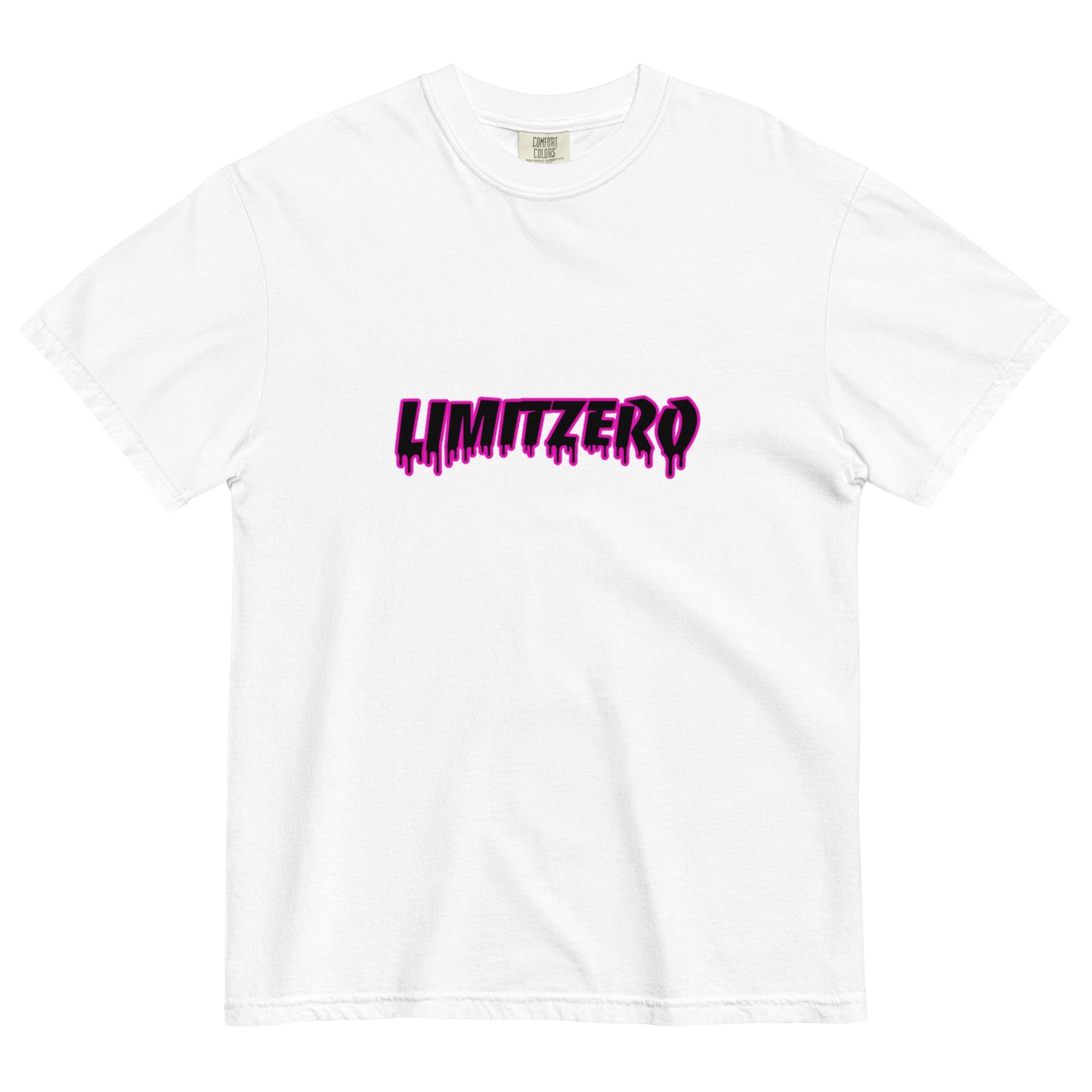 LimitZero Pink Curved Drip Logo Tee