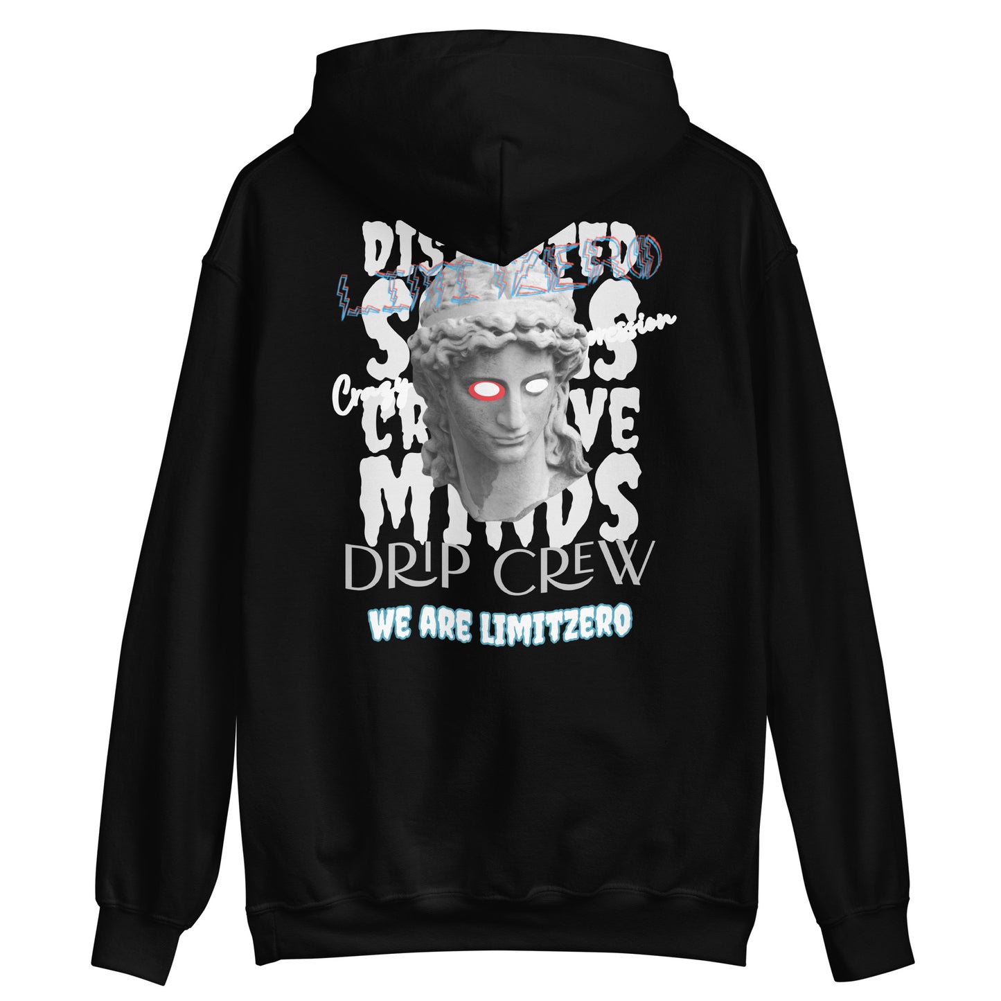 LimitZero LimitedEdition Embroided Distorted Souls Unisex hoodie