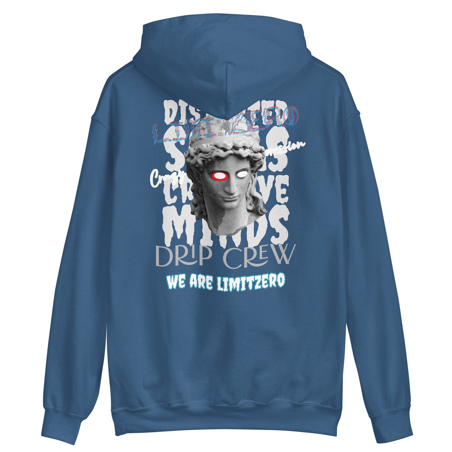 LimitZero LimitedEdition Embroided Distorted Souls Unisex hoodie