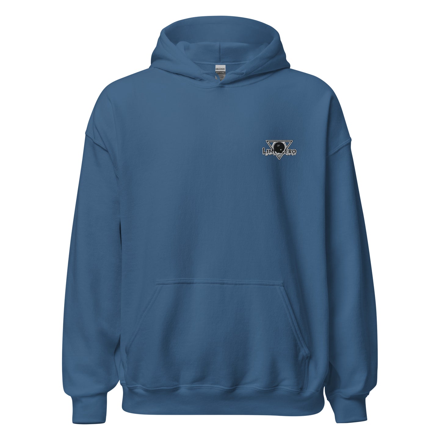 LimitZero LimitedEdition Blue Embroided B/W Logo V1 Unisex Hoodie