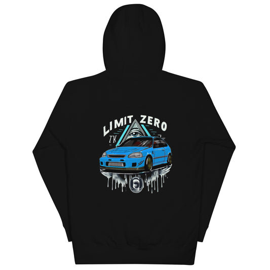 LimitZero LimitedEdition Embroided Front Civic Unisex Hoodie