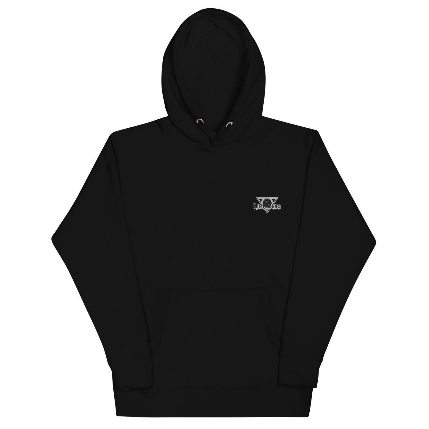 LimitZero Embroided B/W Logo V1 Unisex Plain Hoodie