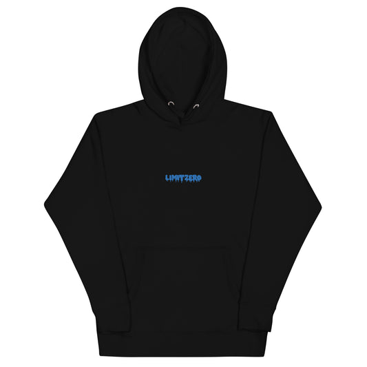 LimitZero LimitedEdition Embroided Blue Logo Unisex Hoodie