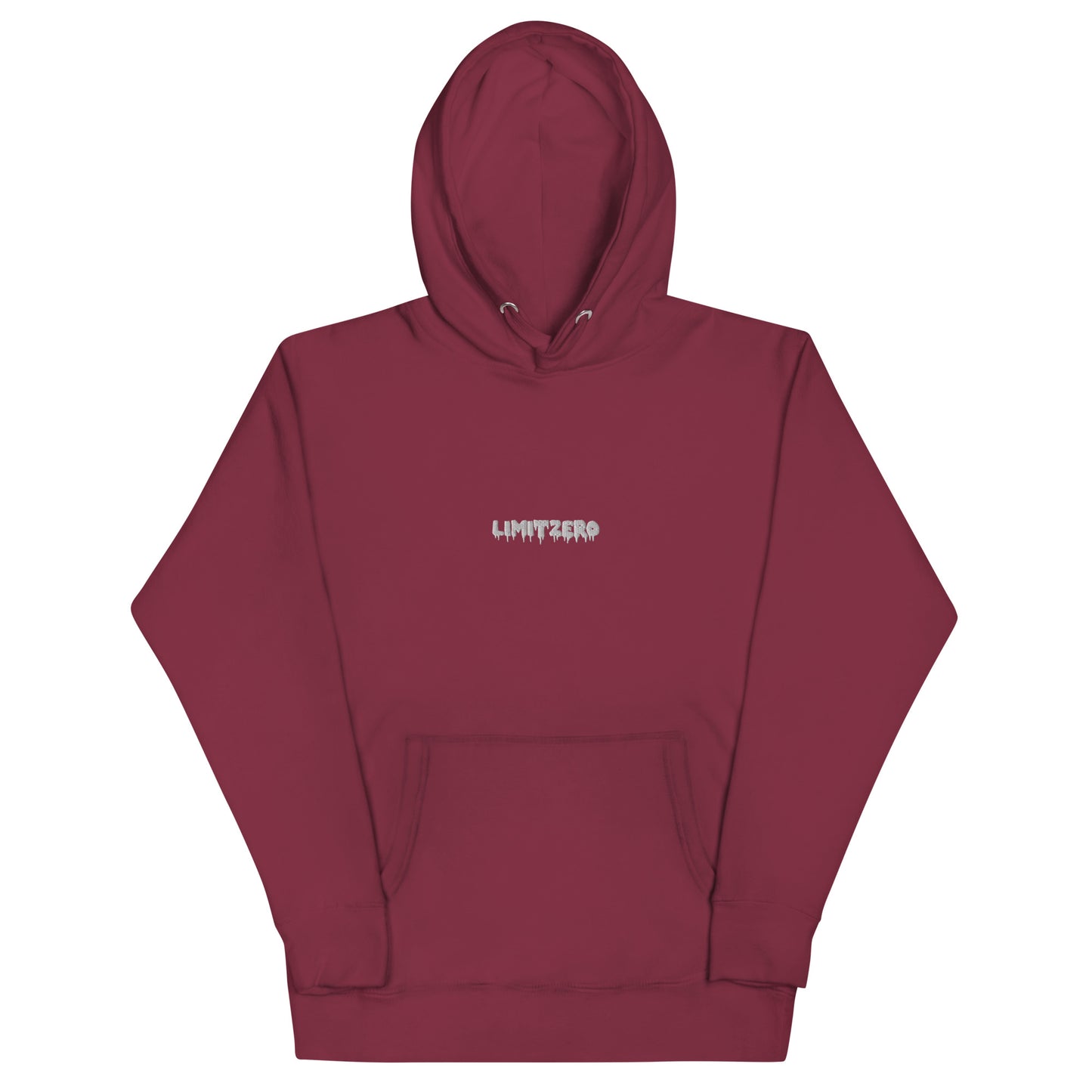 LimitZero Embroided White Logo Unisex Hoodie