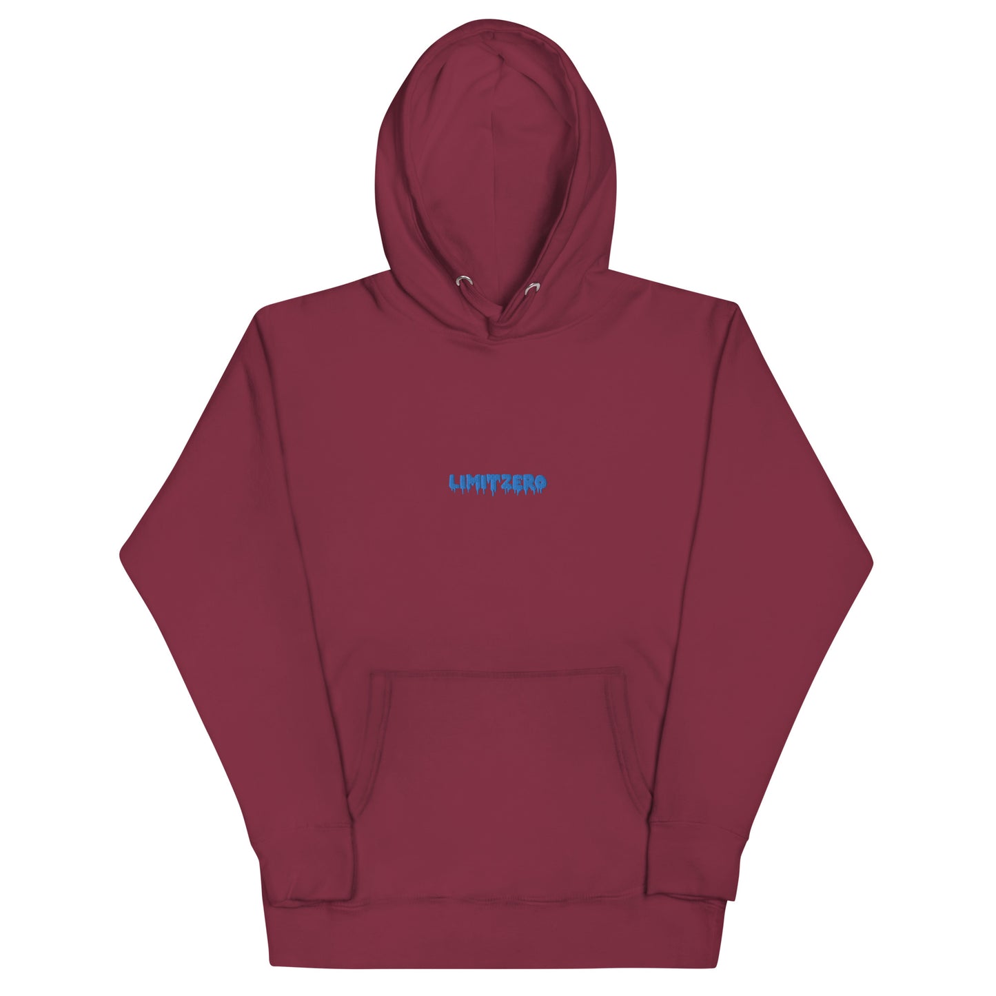 LimitZero LimitedEdition Embroided Blue Logo Unisex Hoodie