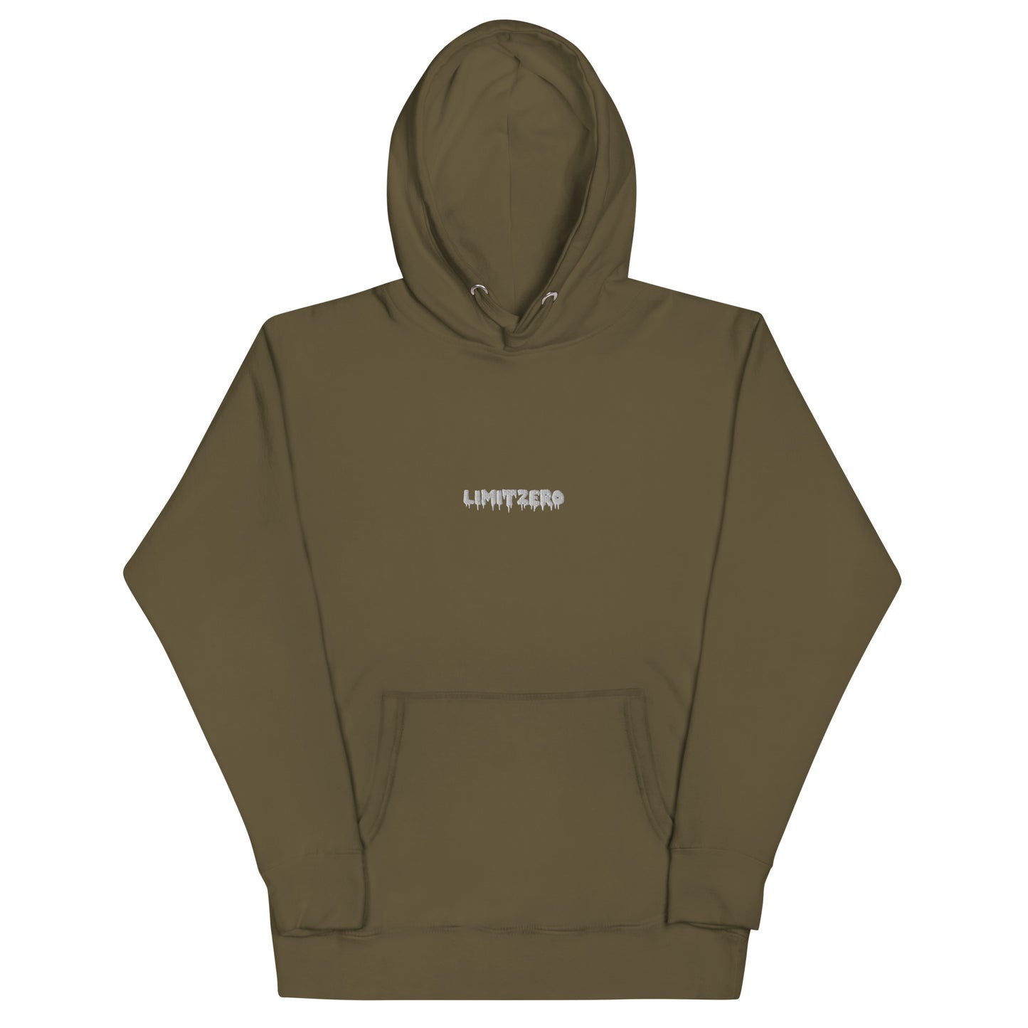 LimitZero Embroided White Logo Unisex Hoodie